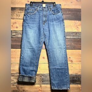 J. Crew Flannel Lined Straight Leg Jeans